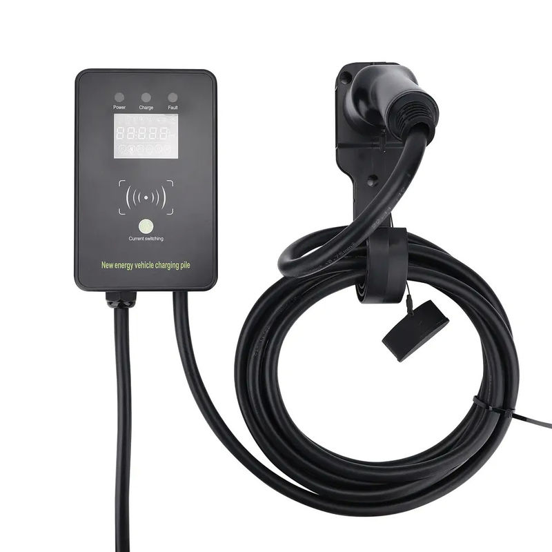 AC 220V 스위핑 카드 5 기어 LED 화면으로 벽에 장착 된 EV 충전 스테이션