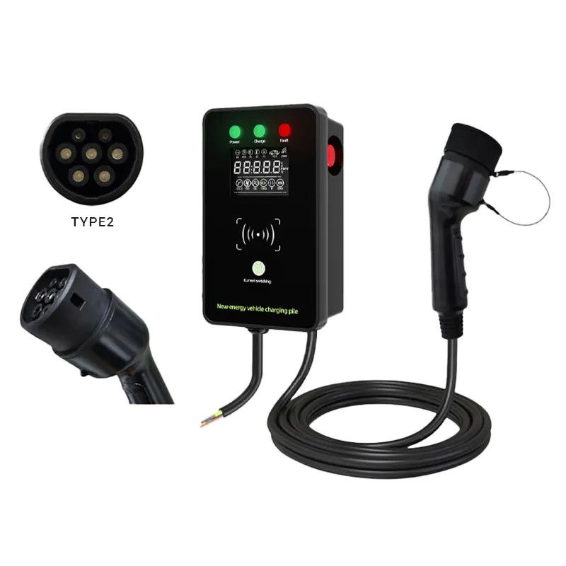 AC 220V 스위핑 카드 5 기어 LED 화면으로 벽에 장착 된 EV 충전 스테이션