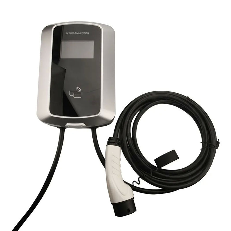 3단계 LCD 스크린 디스플레이 벽에 장착된 EV 충전소 7kw EV 충전점