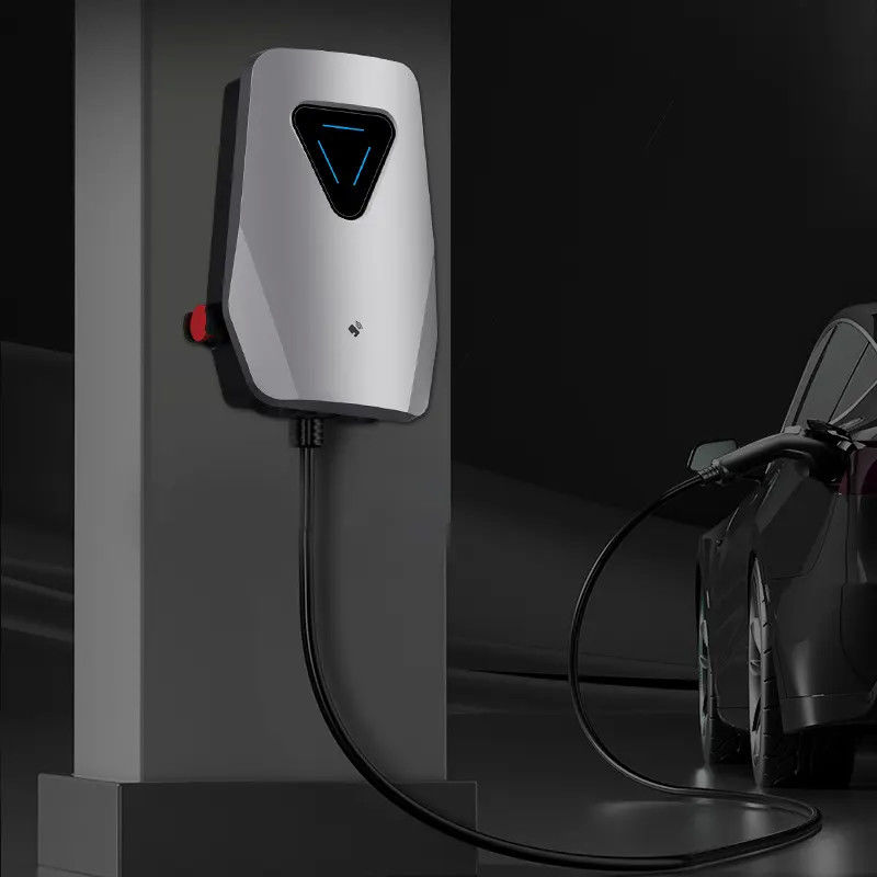 220V 빠른 충전 단일 총 벽 EV 충전기 4.3 인치 LED 화면
