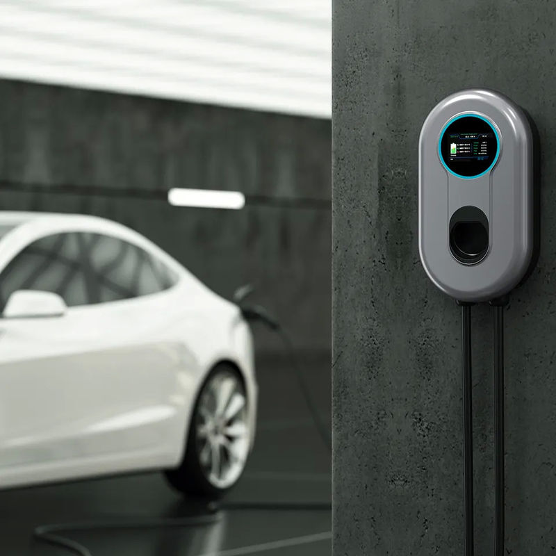 LCD 화면 디스플레이 단일 총 11kw 휴대용 EV 충전기 유형 2