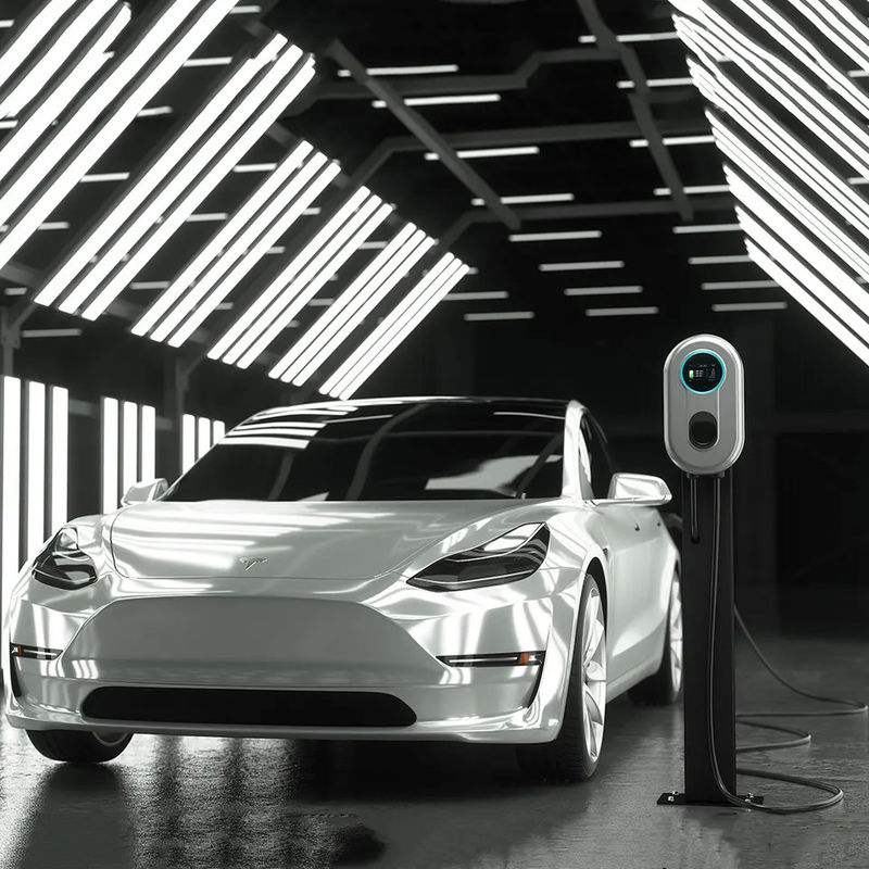 LCD 화면 디스플레이 단일 총 11kw 휴대용 EV 충전기 유형 2