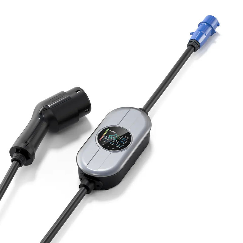 제2형 IEC 조절 전류 조종등 OLCD 휴대용 AC EV 충전기 방수