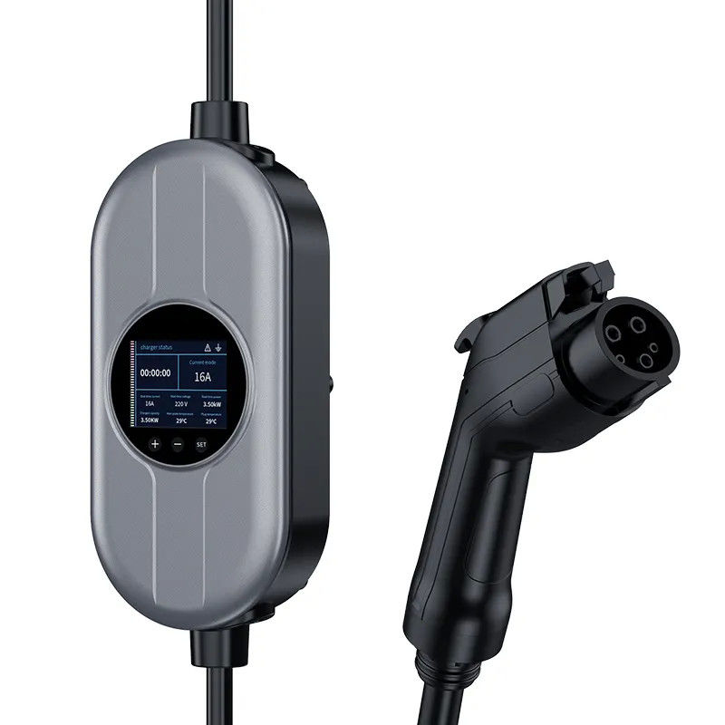 제2형 IEC 조절 전류 조종등 OLCD 휴대용 AC EV 충전기 방수