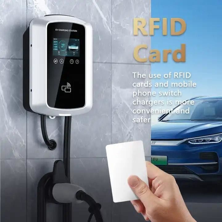 CE 인증과 함께 기둥에 장착 된 레벨 2 11kw 32A 타입 2 EV 충전기