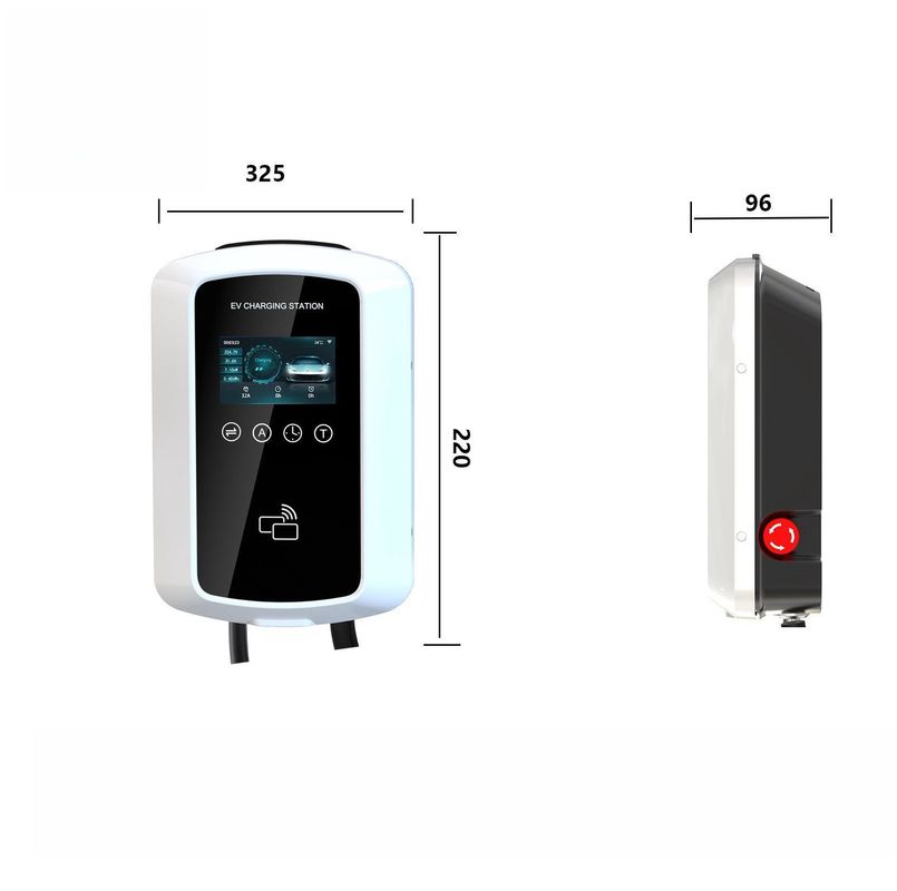 CE 인증과 함께 기둥에 장착 된 레벨 2 11kw 32A 타입 2 EV 충전기